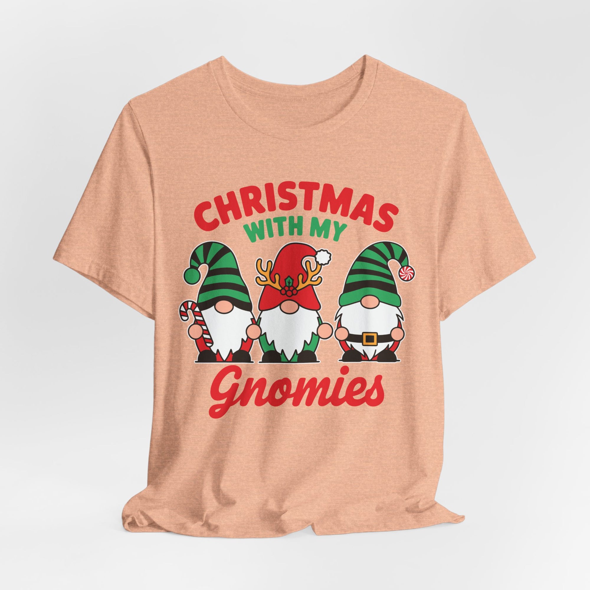 Christmas with My Gnomies Unisex Tee, Holiday Shirt, Christmas Gift, Gnome Tee, Festive Apparel, Cute Christmas T-Shirt
