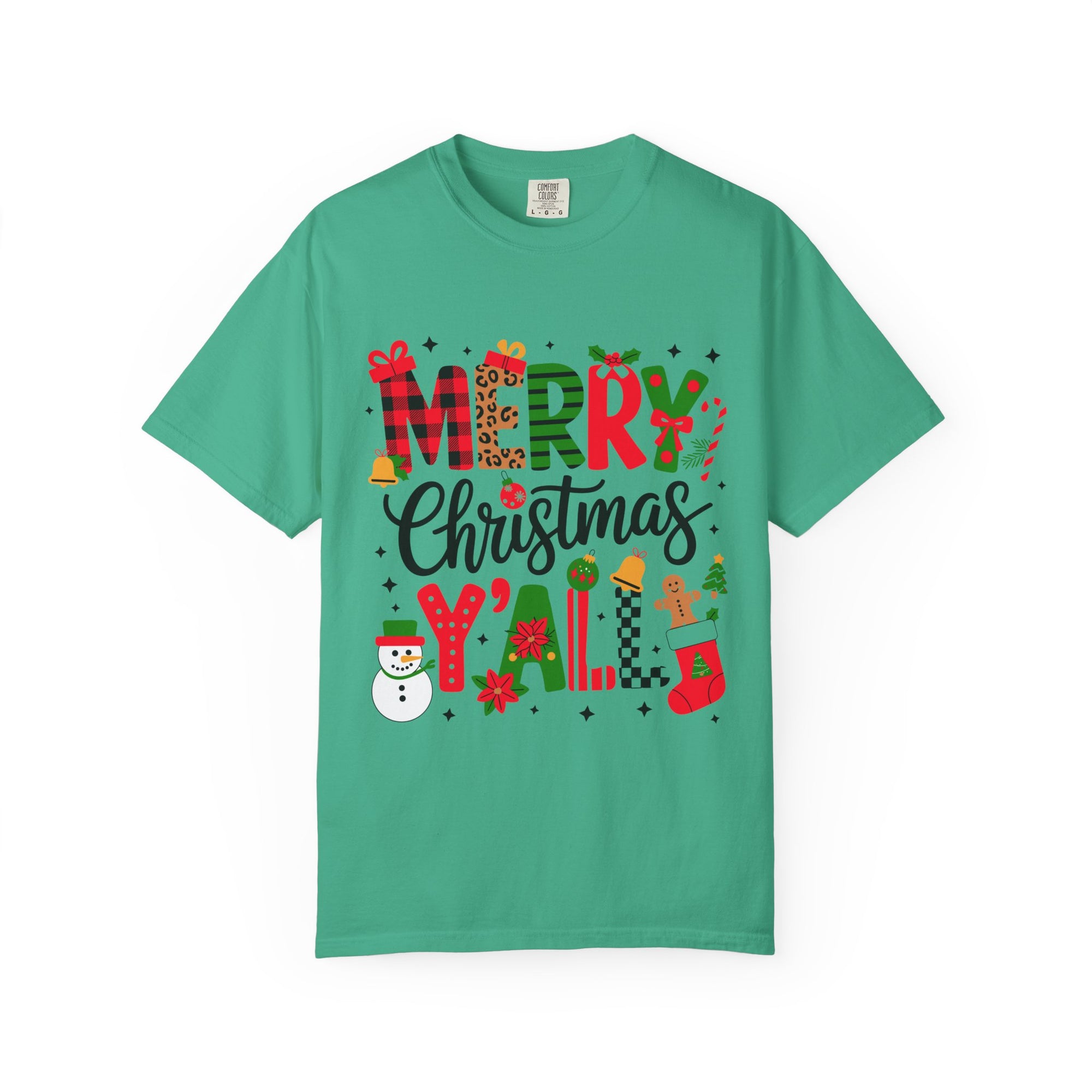 Merry Christmas Y'all T-shirt, Unisex Holiday Tee