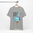 Serious Goose Humor Tee, Funny Graphic T-Shirt