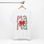 Festive Mama Tee - Holiday T-Shirt, Christmas Gift, Family Gathering, Casual Wear, Mom Shirt