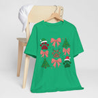Festive Pet Lover Tee - Christmas Celebration Shirt, Holiday Gift for Dog Owners, Cute Winter Apparel, Paw Print T-Shirt, Unisex