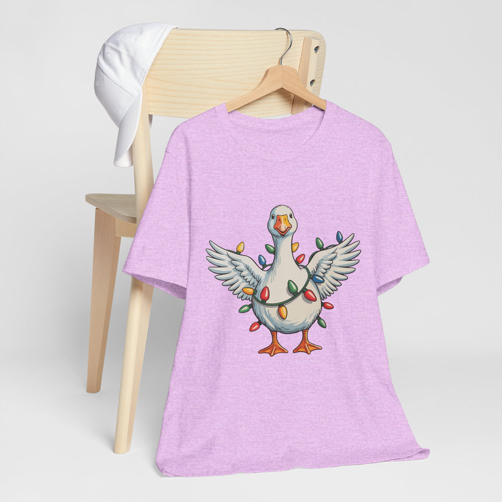 Festive Goose Holiday Graphic Tee – Cute Christmas Shirt
