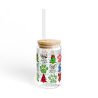 Festive Sipper Glass, Holiday Drinkware, Christmas Gifts, Eco-Friendly