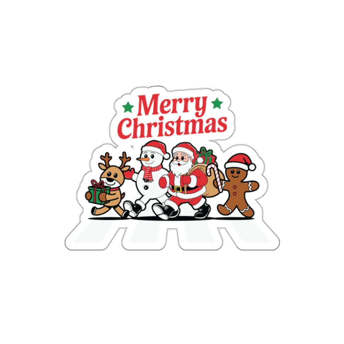 Festive Die-Cut Stickers | Merry Christmas Decor, Holiday Party Favors, Seasonal Gifts, Scrapbooking, Laptop Accessories