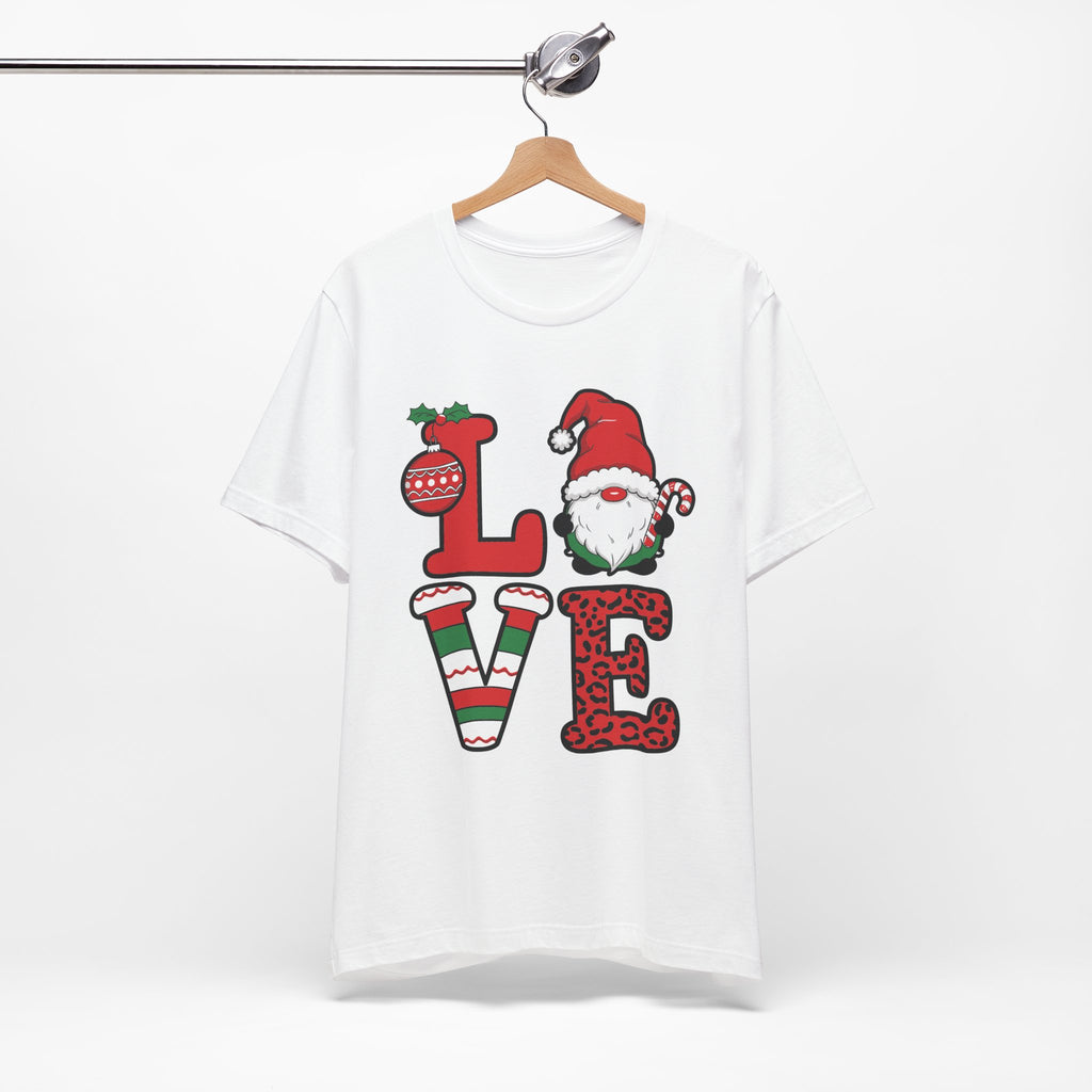 Christmas LOVE T-Shirt / Santa Gnome Holiday Graphic Tee