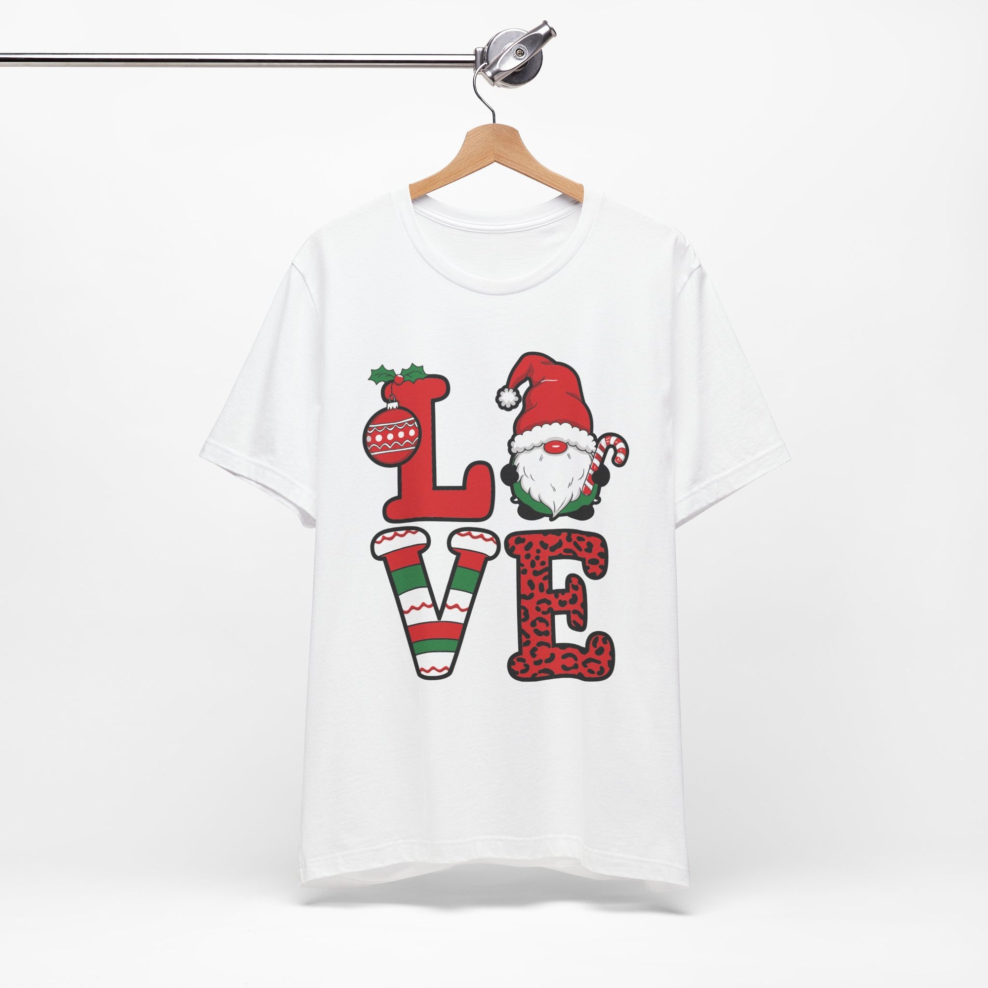 Christmas LOVE T-Shirt / Santa Gnome Holiday Graphic Tee