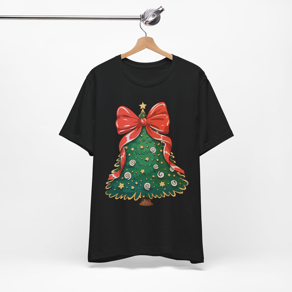 Christmas Tree Graphic Tee, Festive T-Shirt, Holiday Apparel, Unisex Christmas Shirt, Gift for Christmas Lovers, Seasonal Outfit