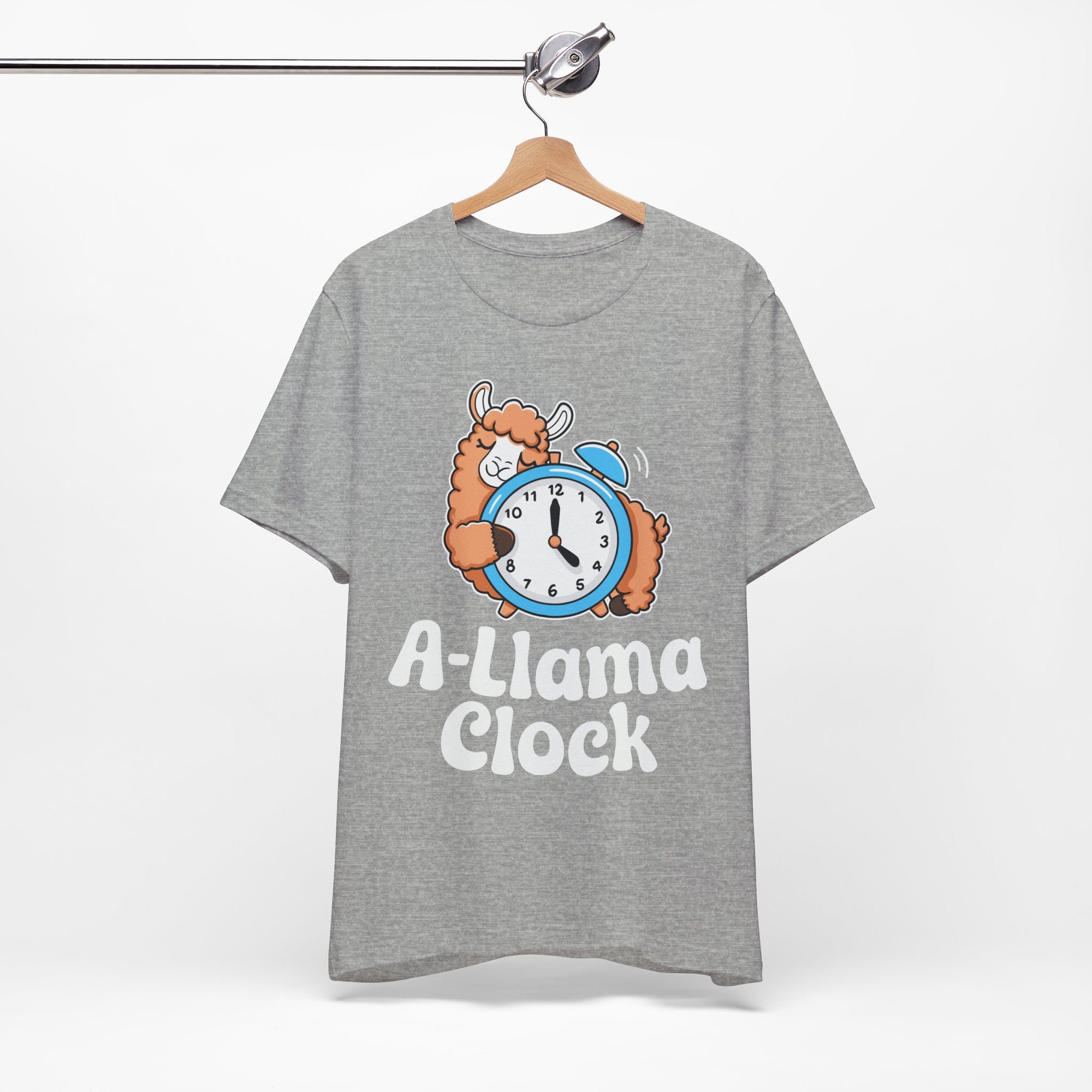 A‑Llama Clock Cute Graphic Tee — Funny Llama Alarm Clock T-Shirt