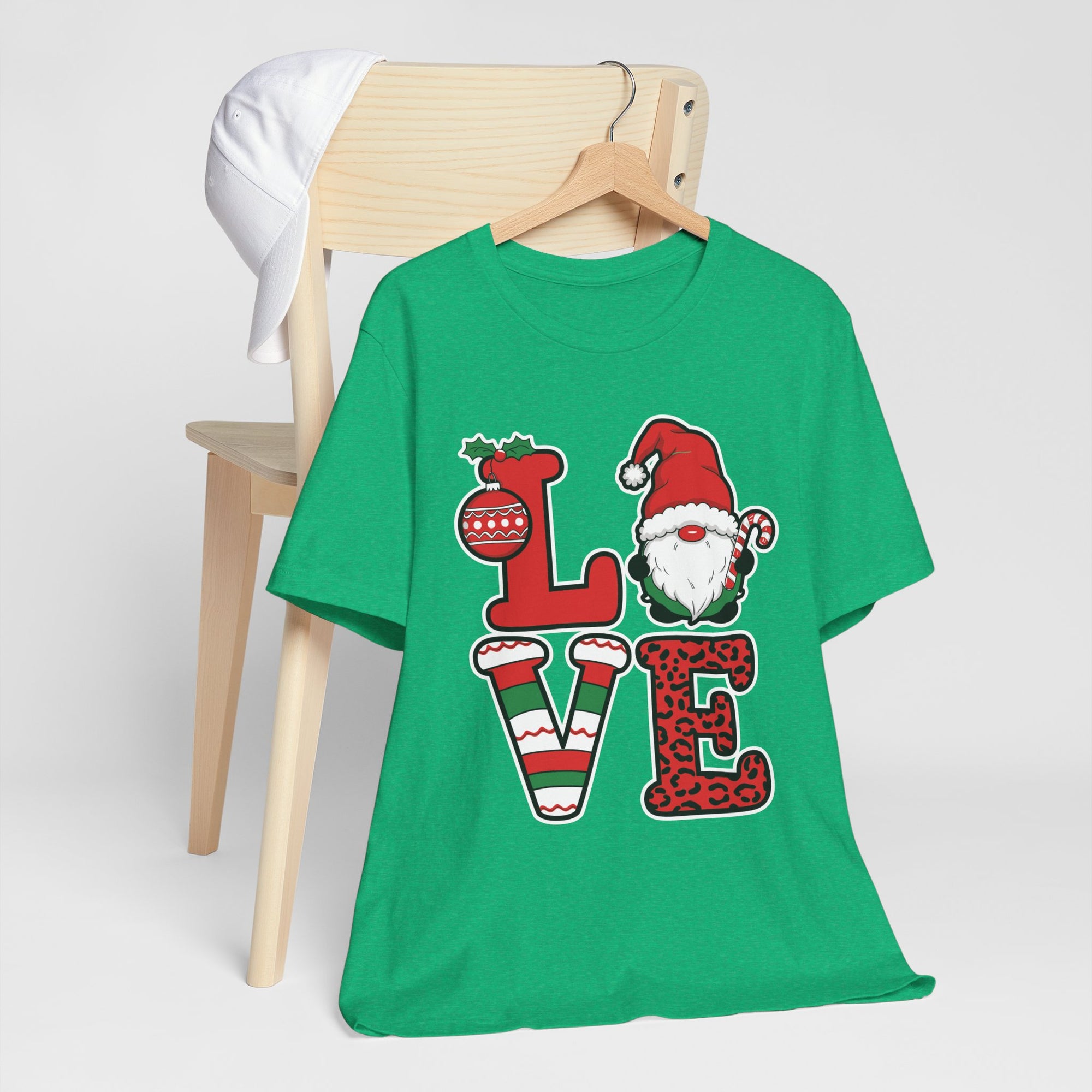 Christmas LOVE T-Shirt / Santa Gnome Holiday Graphic Tee
