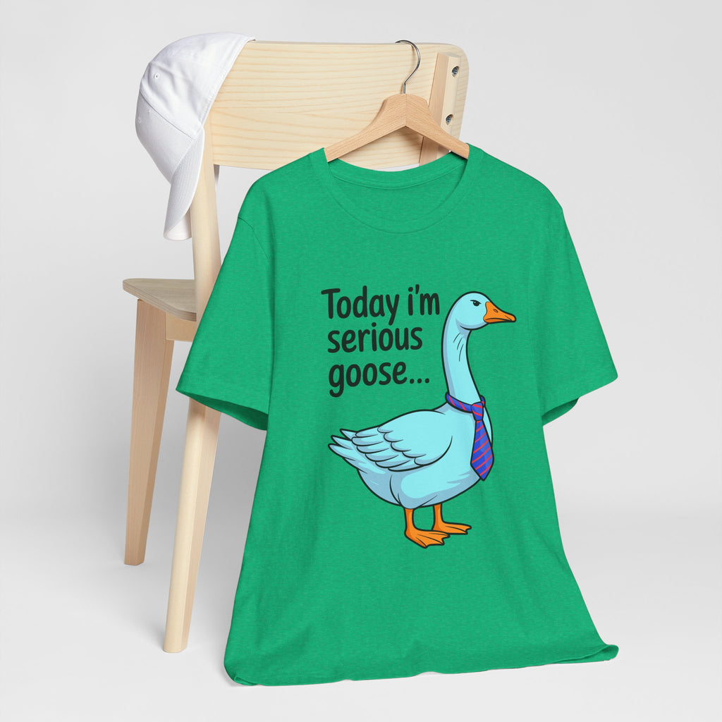 Serious Goose Humor Tee, Funny Graphic T-Shirt