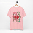 Festive Mama Tee - Holiday T-Shirt, Christmas Gift, Family Gathering, Casual Wear, Mom Shirt