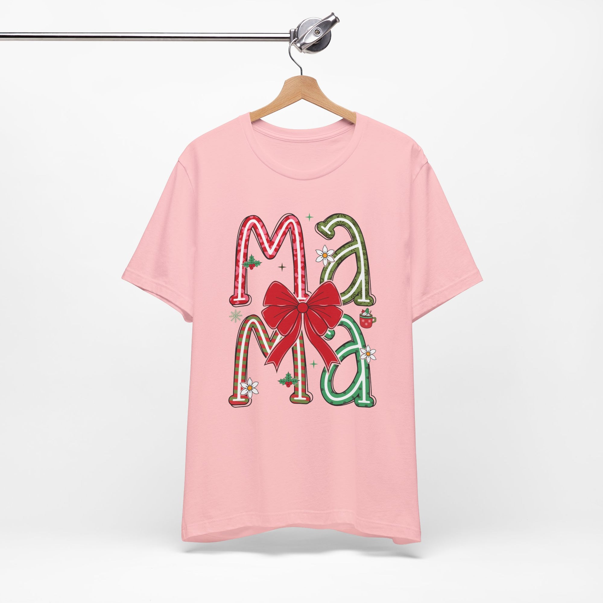 Festive Mama Tee - Holiday T-Shirt, Christmas Gift, Family Gathering, Casual Wear, Mom Shirt