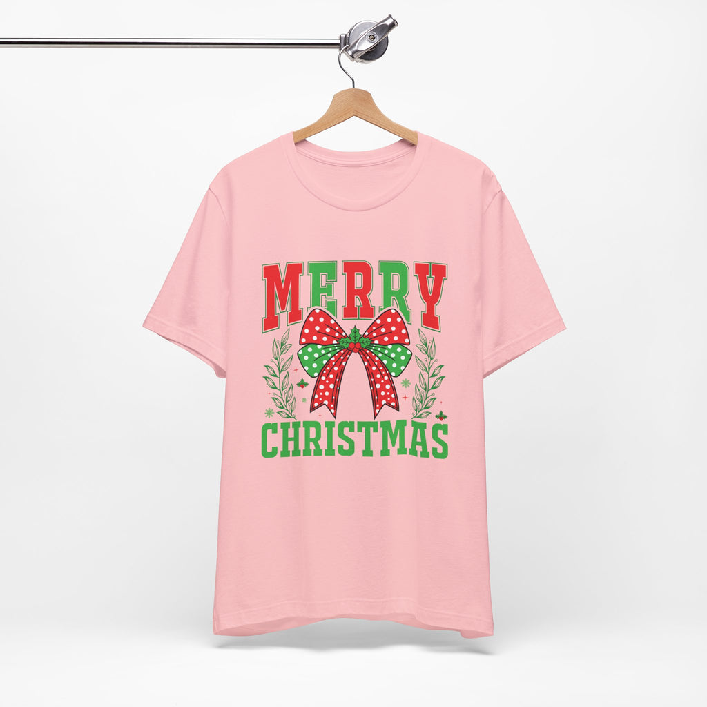 Merry Christmas Unisex Short Sleeve Tee, Holiday Shirt, Christmas Gift, Casual Wear, Family Matching Outfits