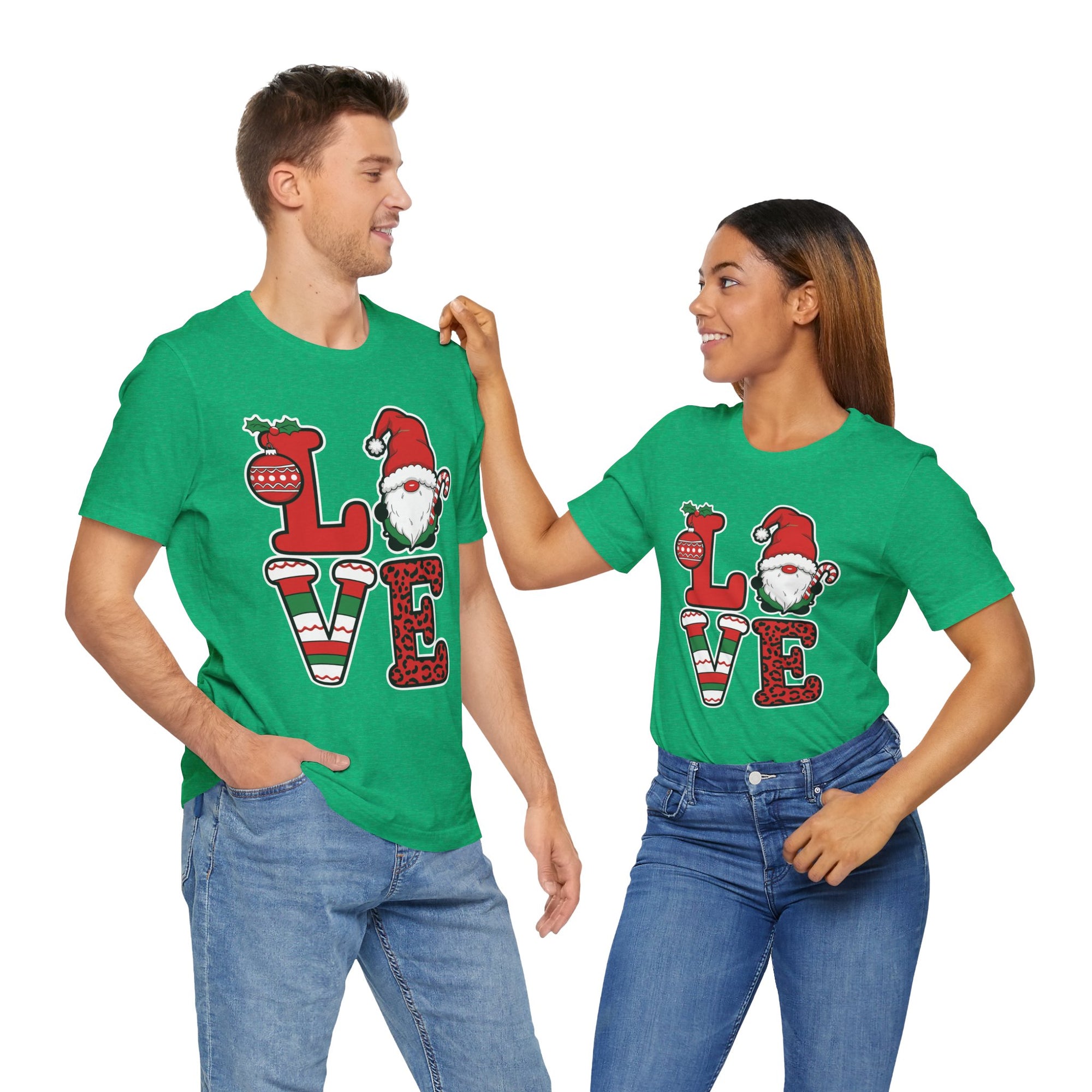 Christmas LOVE T-Shirt / Santa Gnome Holiday Graphic Tee