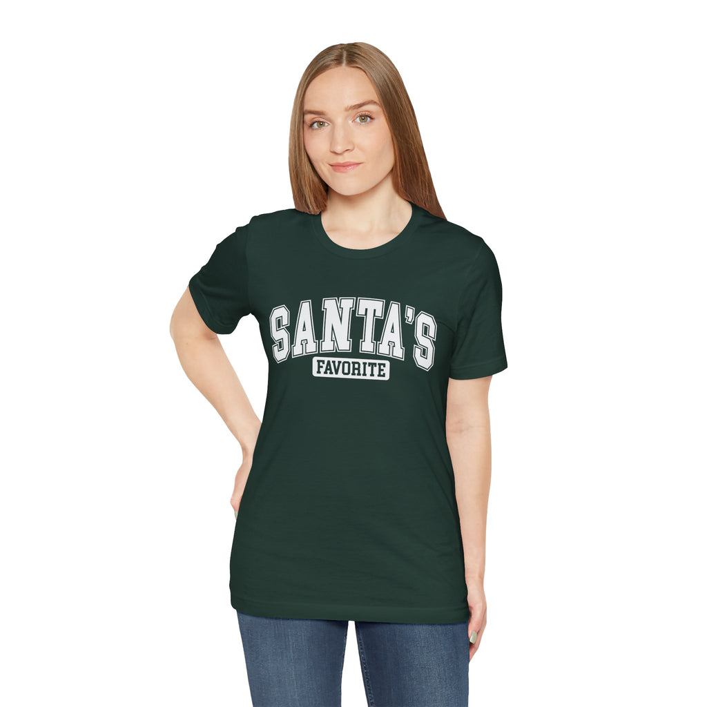 Santa's Favorite Unisex Tee, Christmas Gift, Holiday Apparel, Family Gathering Outfit, Festive T-Shirt, Casual Wear