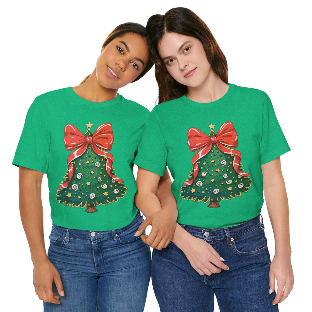 Christmas Tree Graphic Tee, Festive T-Shirt, Holiday Apparel, Unisex Christmas Shirt, Gift for Christmas Lovers, Seasonal Outfit