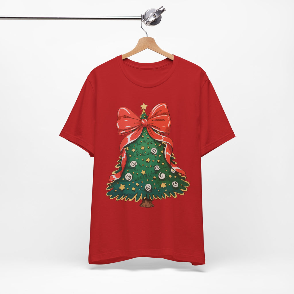 Christmas Tree Graphic Tee, Festive T-Shirt, Holiday Apparel, Unisex Christmas Shirt, Gift for Christmas Lovers, Seasonal Outfit