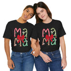 Festive Mama Tee - Holiday T-Shirt, Christmas Gift, Family Gathering, Casual Wear, Mom Shirt