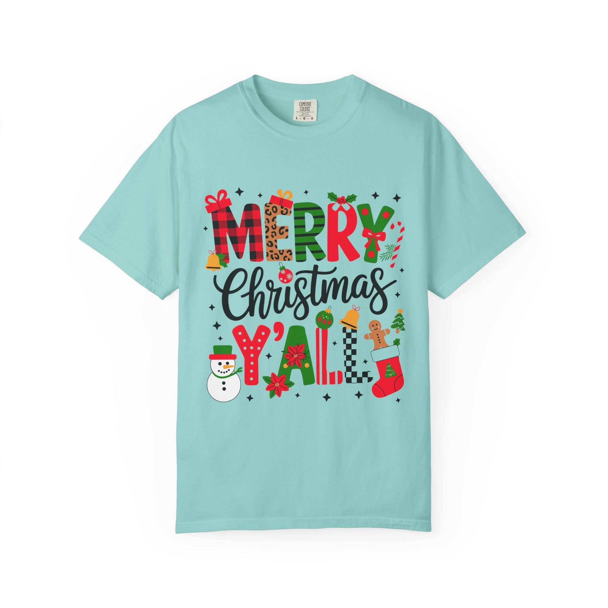 Merry Christmas Y'all T-shirt, Unisex Holiday Tee