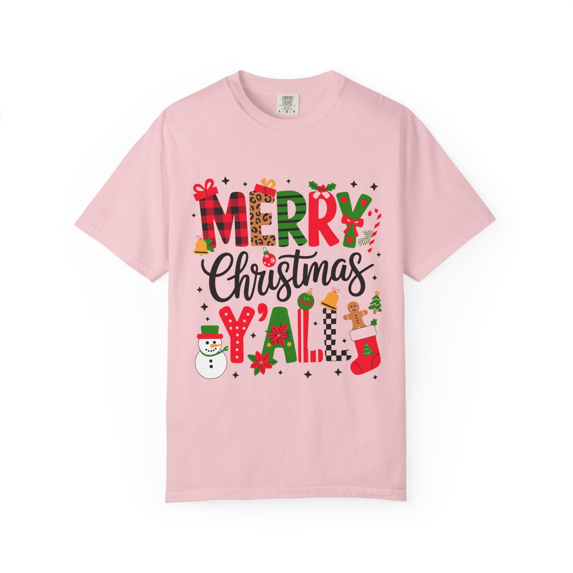 Merry Christmas Y'all T-shirt, Unisex Holiday Tee