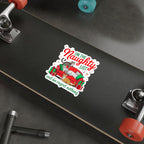 Festive Cat Die-Cut Stickers, Holiday Decor