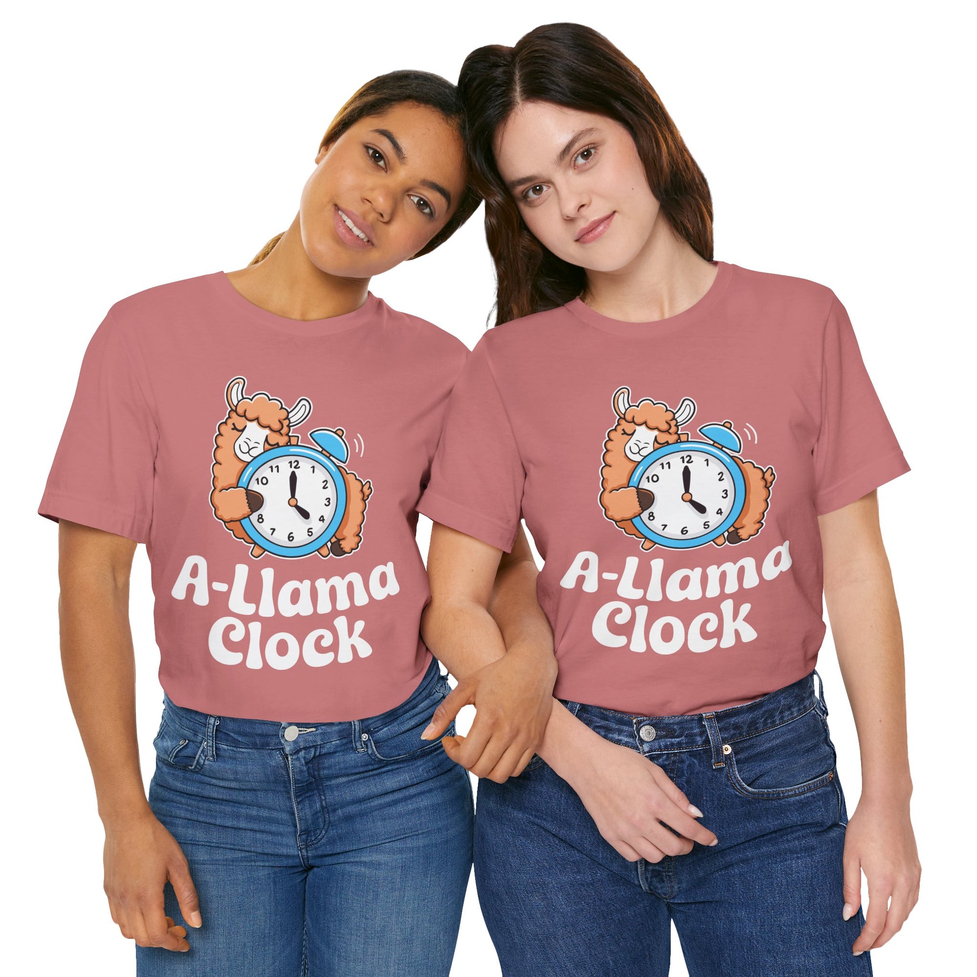 A‑Llama Clock Cute Graphic Tee — Funny Llama Alarm Clock T-Shirt