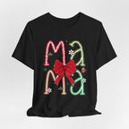 Festive Mama Tee - Holiday T-Shirt, Christmas Gift, Family Gathering, Casual Wear, Mom Shirt