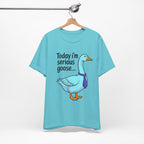 Serious Goose Humor Tee, Funny Graphic T-Shirt
