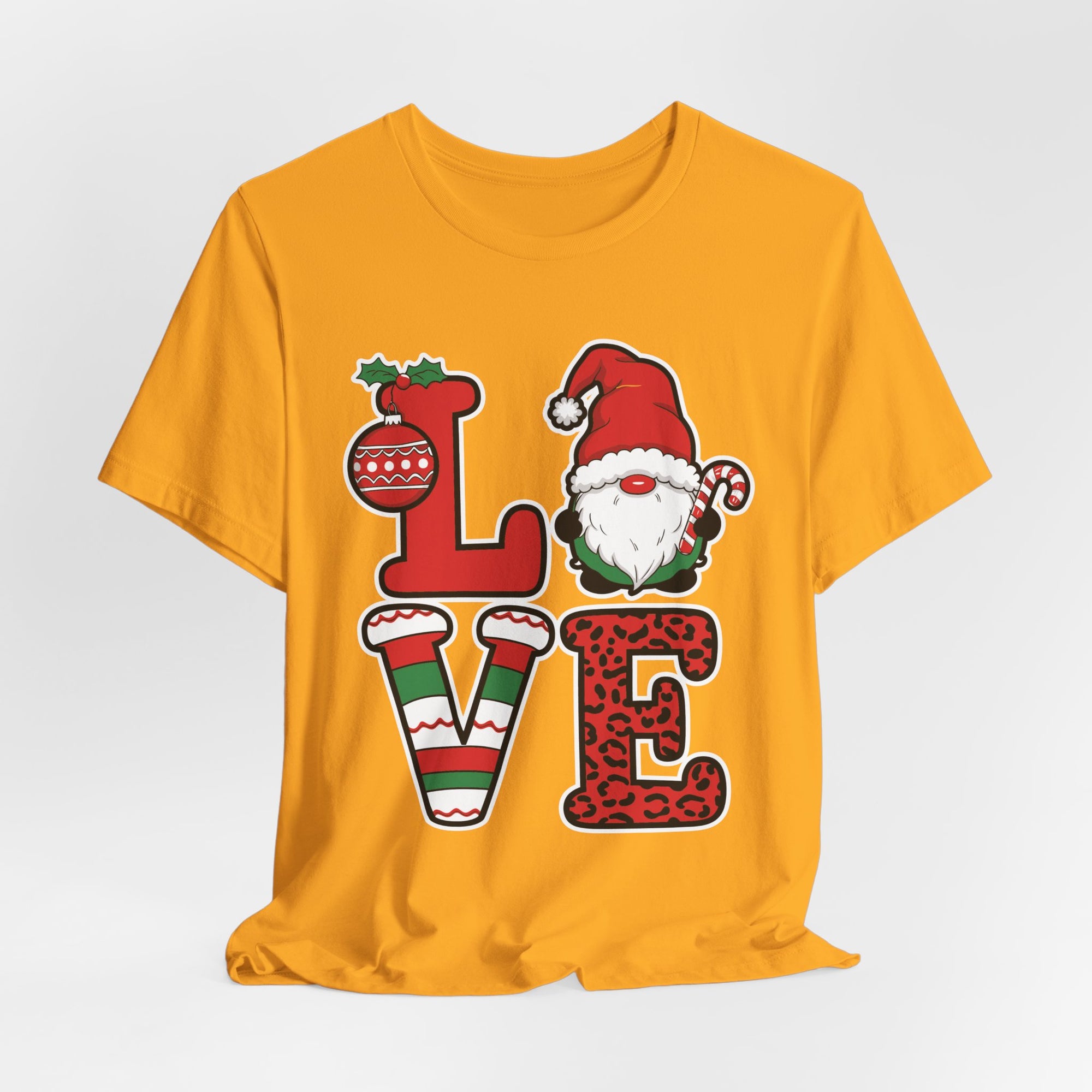 Christmas LOVE T-Shirt / Santa Gnome Holiday Graphic Tee