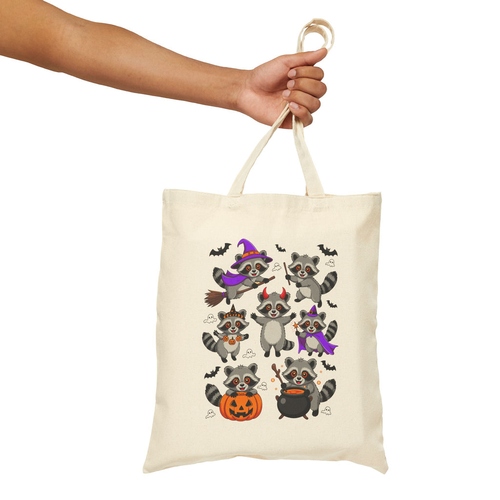 Playful Raccoon Halloween Tote Bag