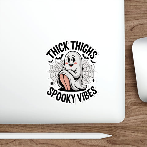 Cute Ghost Die-Cut Stickers | Spooky Vibes | Halloween Decor, Gift for Her, Fun Planner Accessories, Laptop Stickers, Seasonal Art