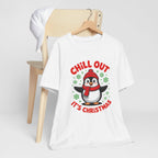 Christmas Penguin Tee | Chill Out It's Christmas, Unisex Holiday Shirt, Winter Apparel, Festive Gift, Cozy Christmas Tee