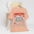 Skeleton Christmas Tee, Holiday Shirt, Unisex Christmas T-Shirt, Fun Winter Apparel, Party Outfit.