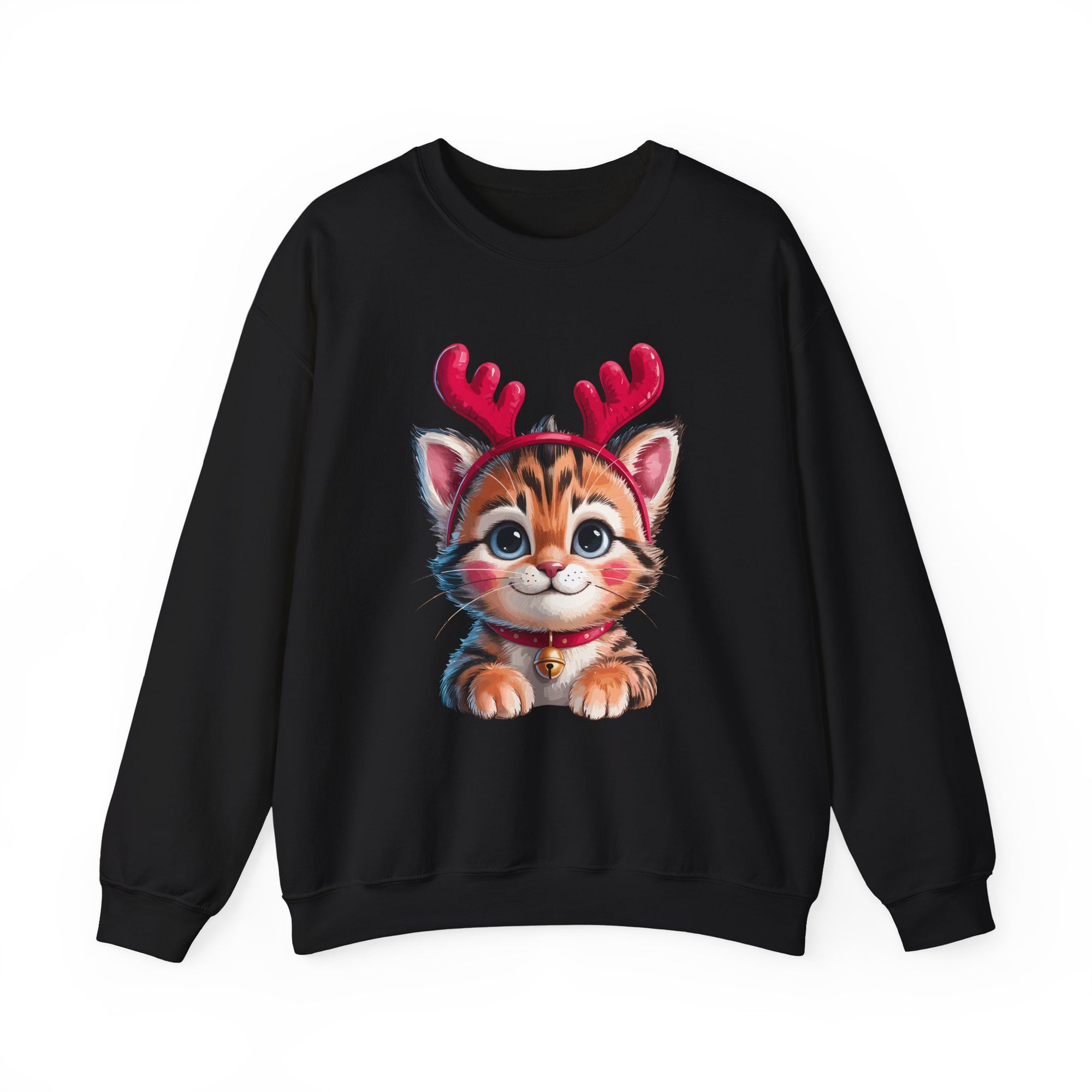 Cute Cat Antlers Crewneck Sweatshirt