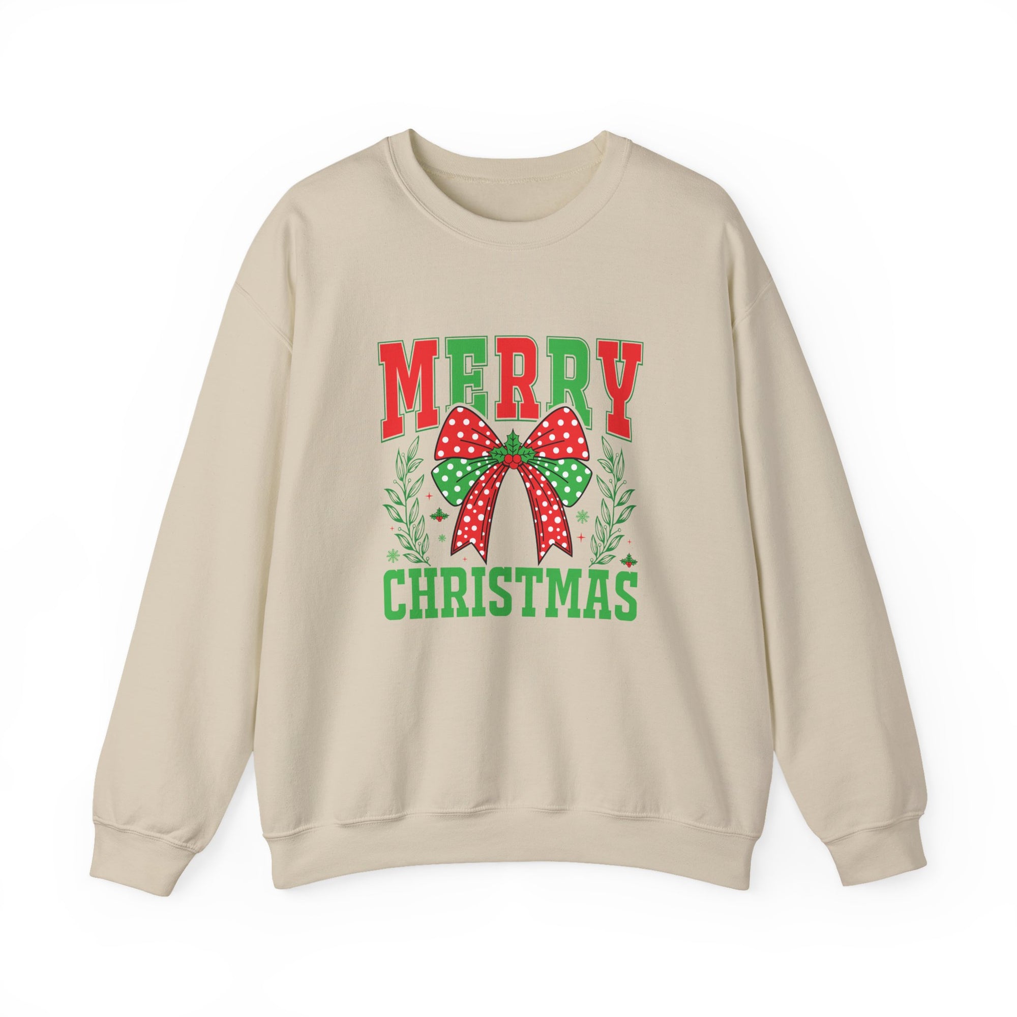 Merry Christmas Crewneck Sweatshirt - Holiday Gift, Cozy Casual Wear Christmas Sweater