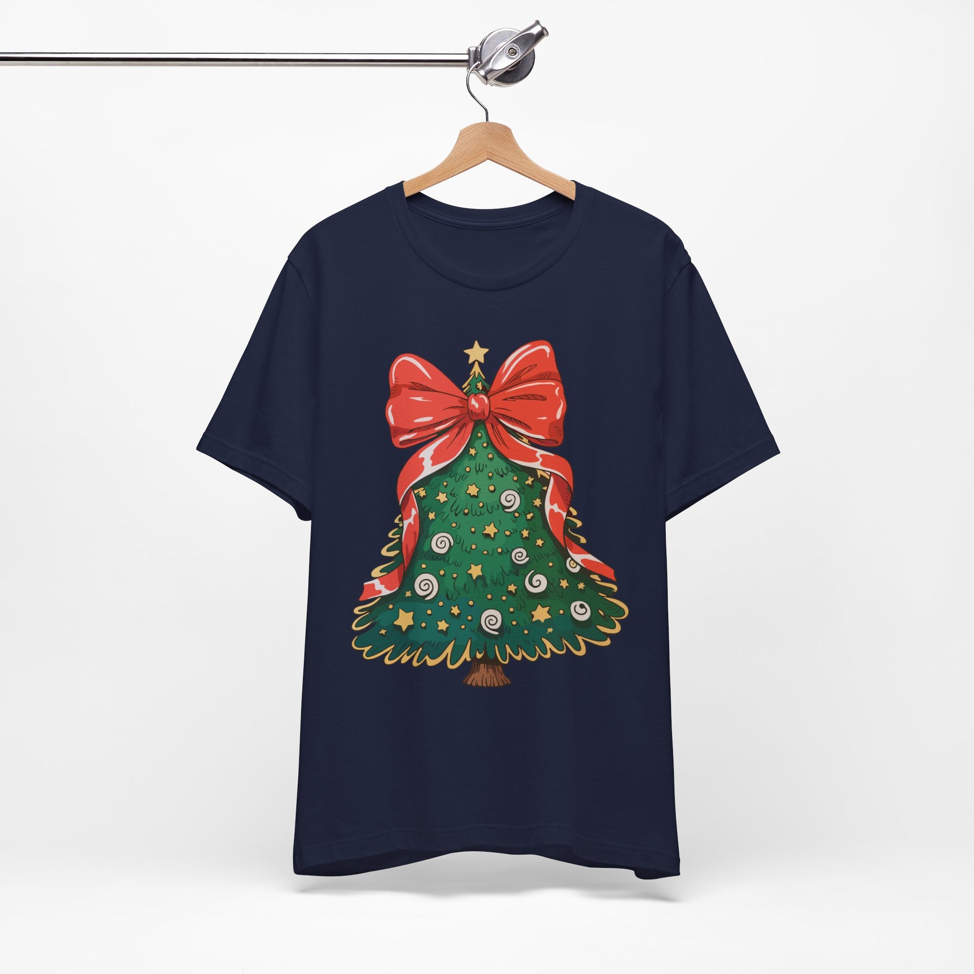 Christmas Tree Graphic Tee, Festive T-Shirt, Holiday Apparel, Unisex Christmas Shirt, Gift for Christmas Lovers, Seasonal Outfit
