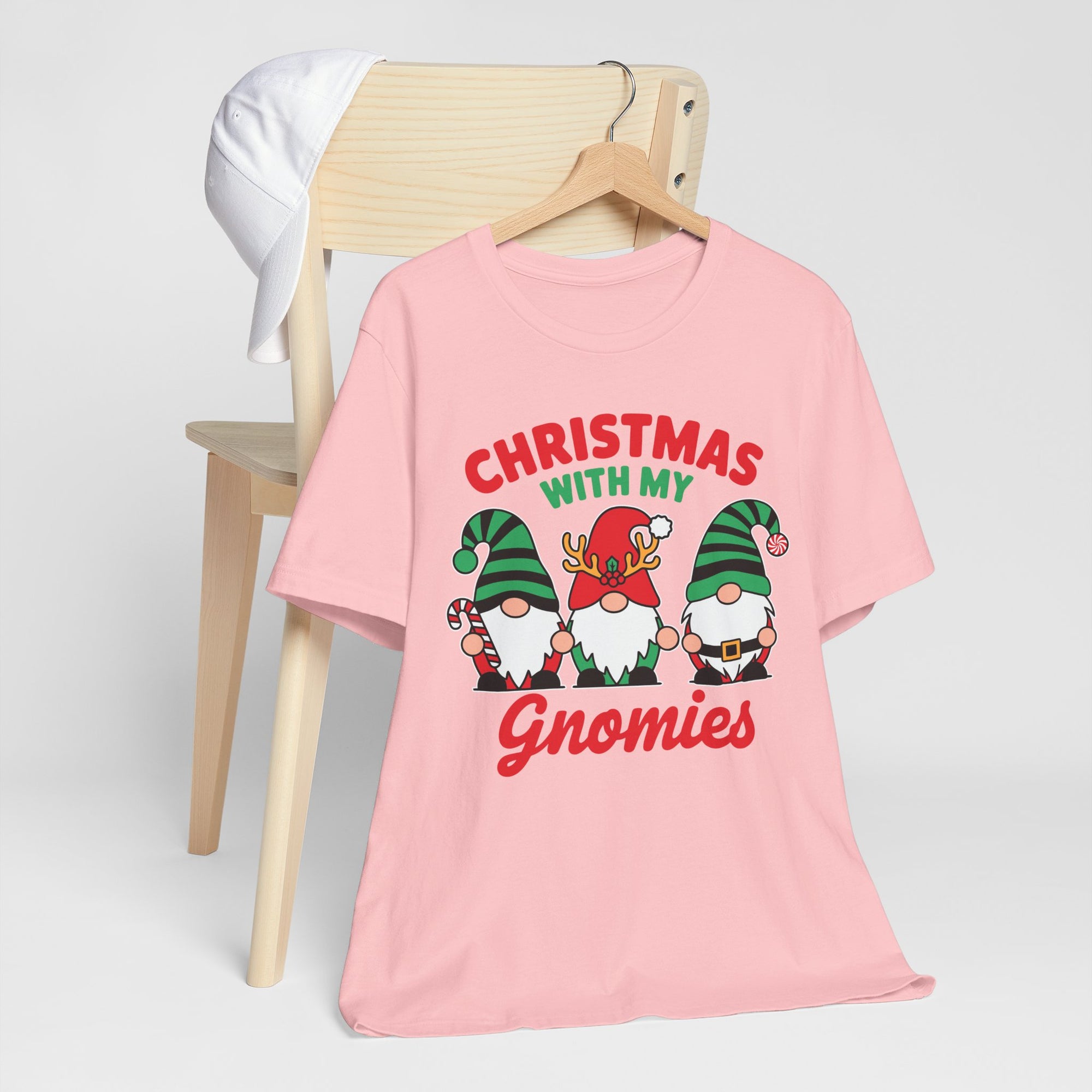 Christmas with My Gnomies Unisex Tee, Holiday Shirt, Christmas Gift, Gnome Tee, Festive Apparel, Cute Christmas T-Shirt