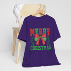 Merry Christmas Unisex Short Sleeve Tee, Holiday Shirt, Christmas Gift, Casual Wear, Family Matching Outfits