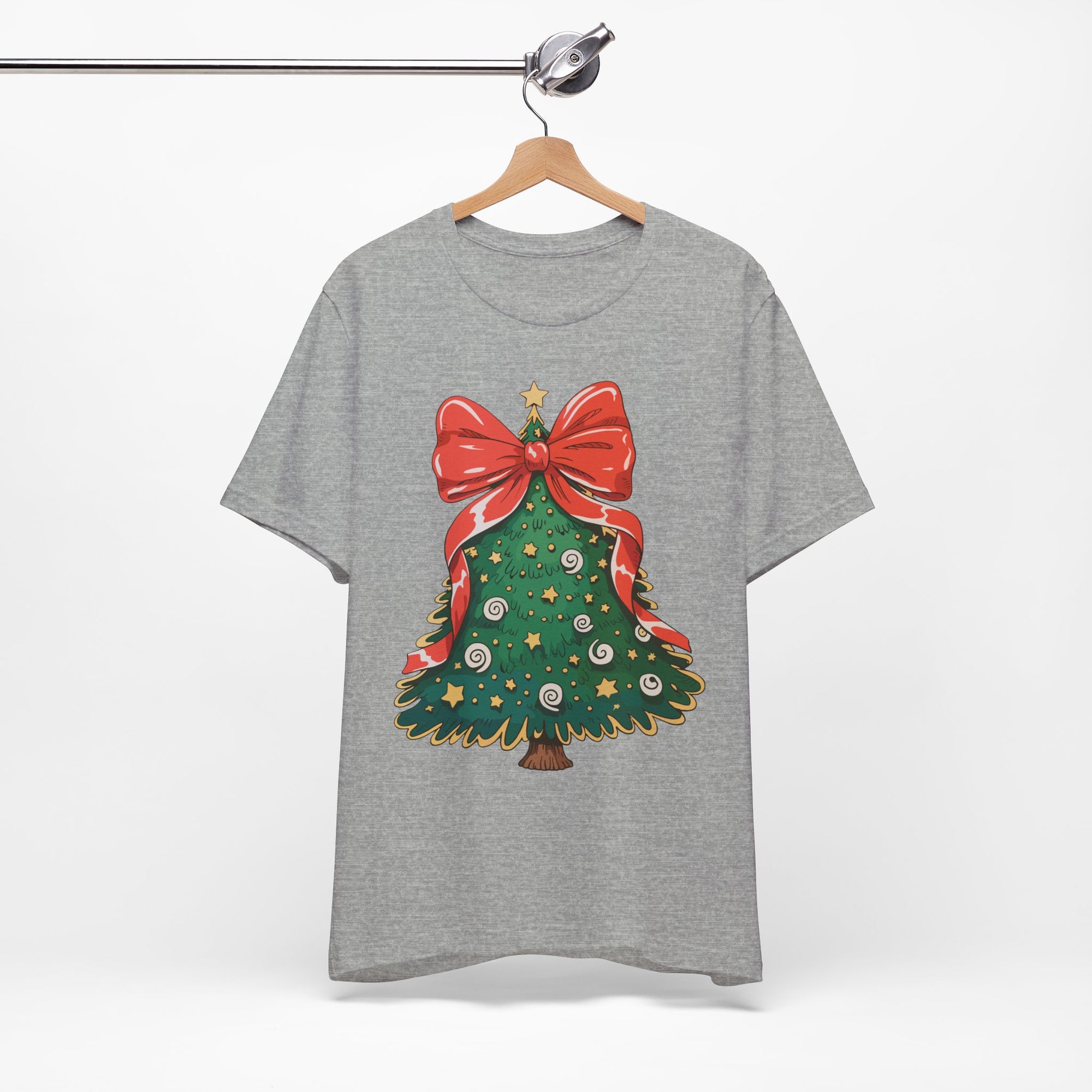 Christmas Tree Graphic Tee, Festive T-Shirt, Holiday Apparel, Unisex Christmas Shirt, Gift for Christmas Lovers, Seasonal Outfit
