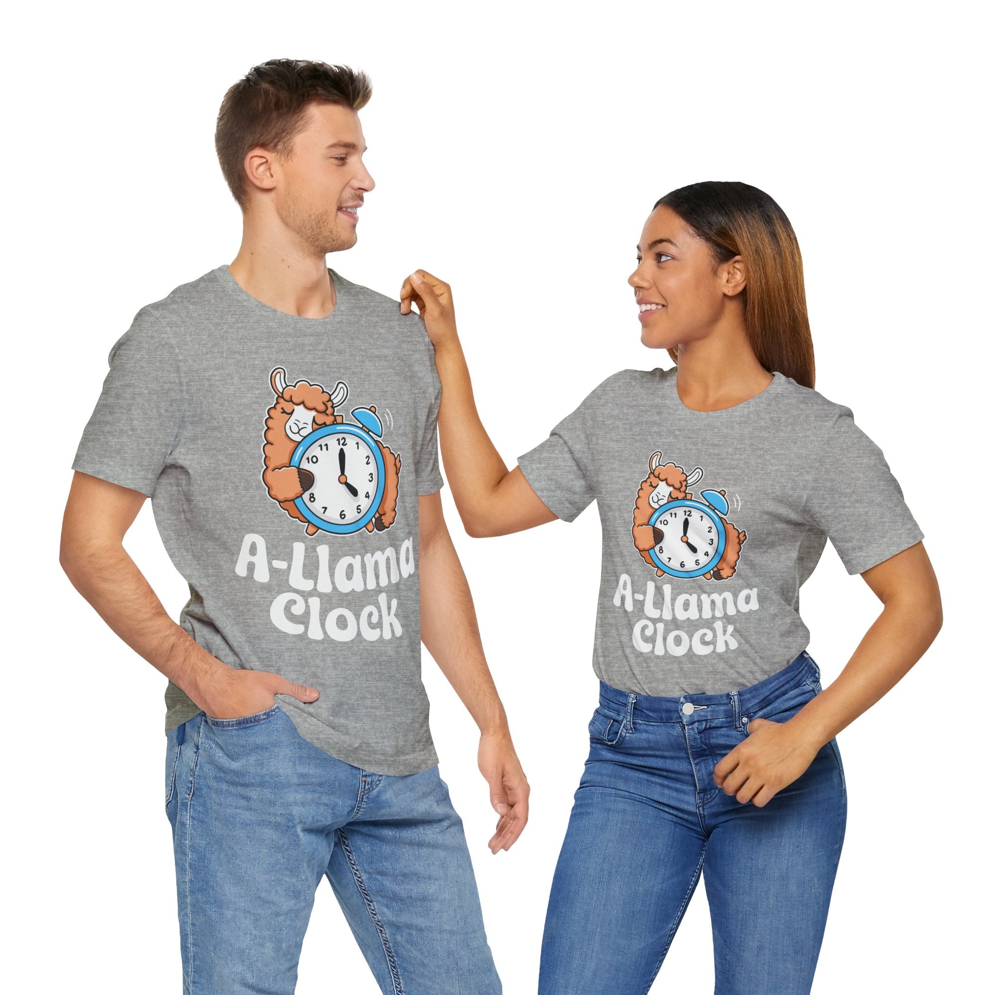 A‑Llama Clock Cute Graphic Tee — Funny Llama Alarm Clock T-Shirt