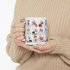 Adorable Ghost-Themed Ceramic Mug for Book Lovers | Halloween Gift, Cozy Home Decor, Cute Coffee Cup, Cat Lover Gift, Reading Mug