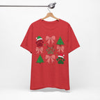 Festive Pet Lover Tee - Christmas Celebration Shirt, Holiday Gift for Dog Owners, Cute Winter Apparel, Paw Print T-Shirt, Unisex