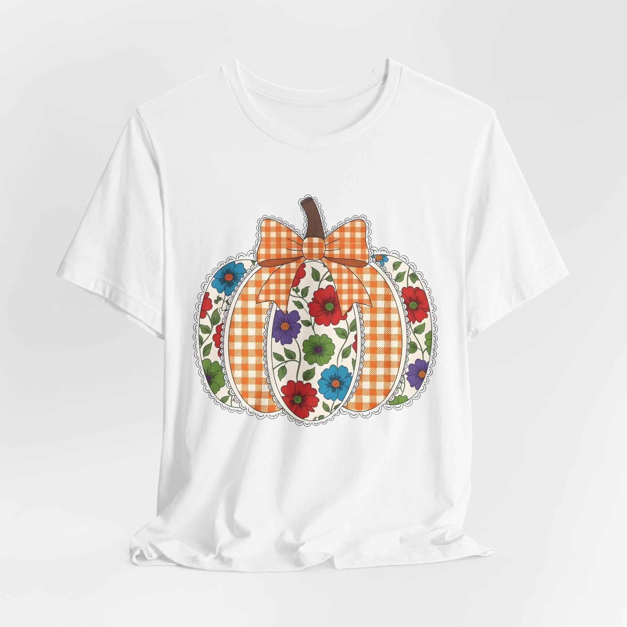 Floral Pumpkin Tee - Fall Fashion