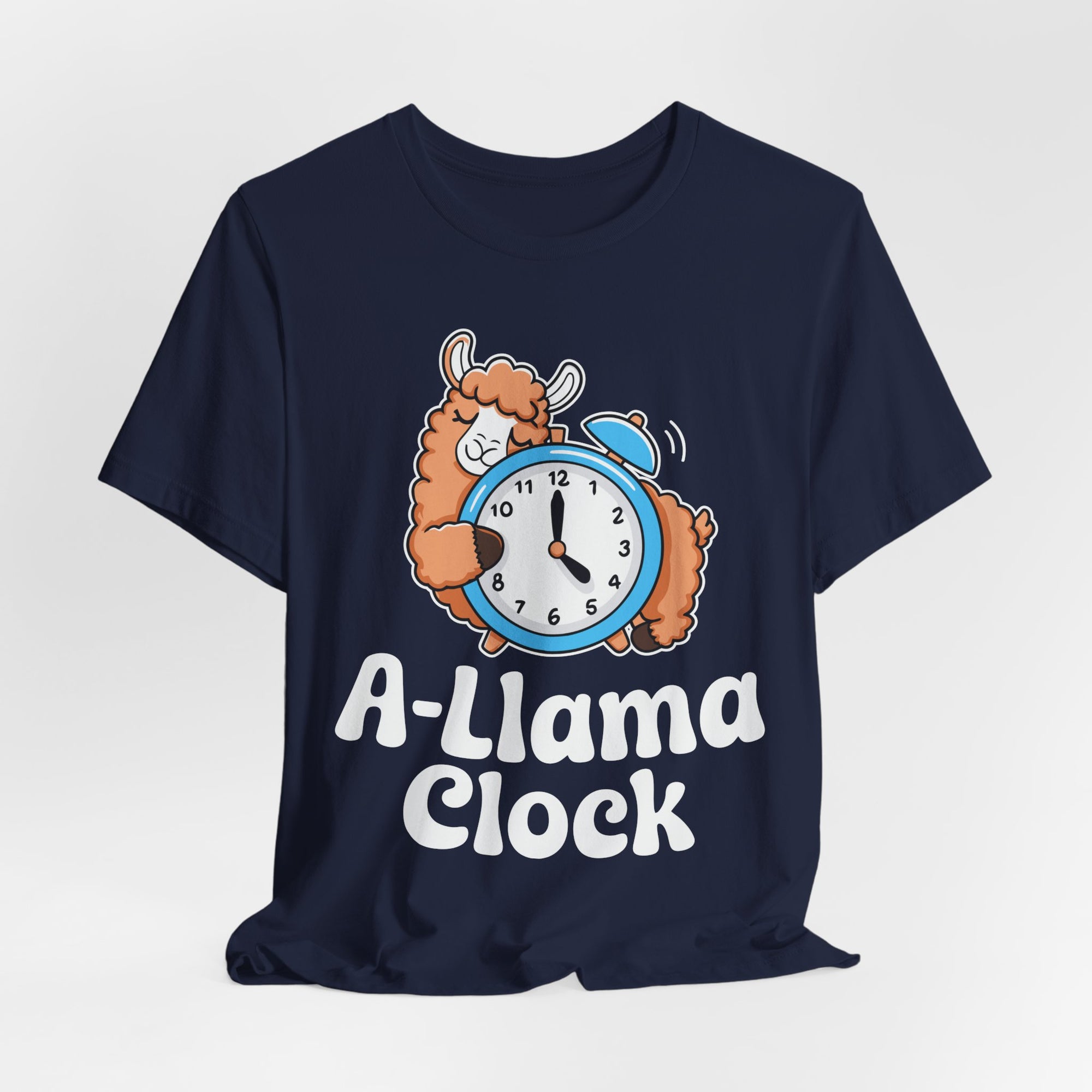 A‑Llama Clock Cute Graphic Tee — Funny Llama Alarm Clock T-Shirt