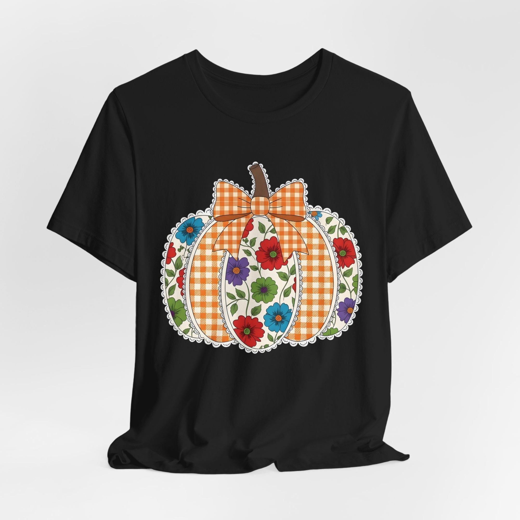 Floral Pumpkin Tee - Fall Fashion