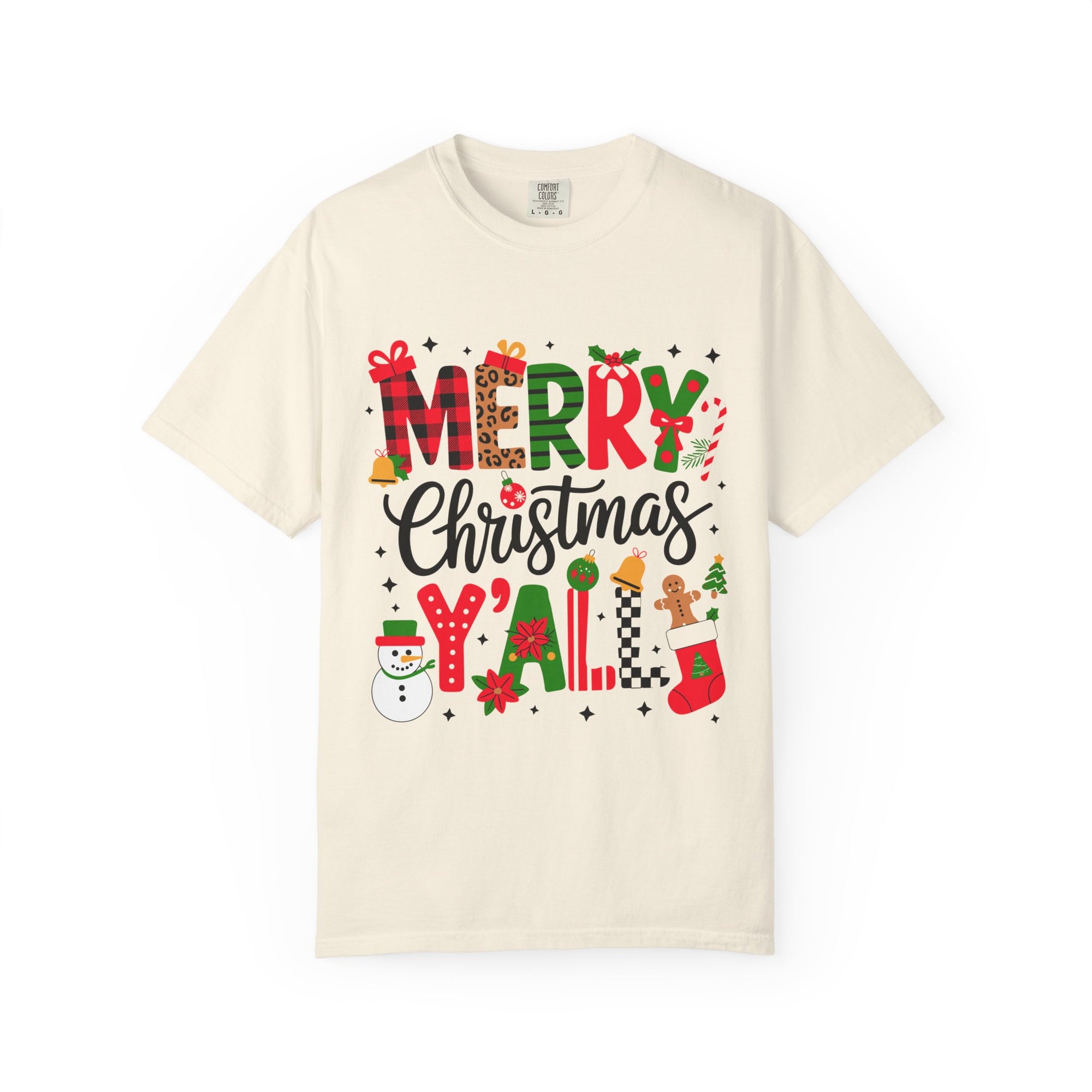 Merry Christmas Y'all T-shirt, Unisex Holiday Tee