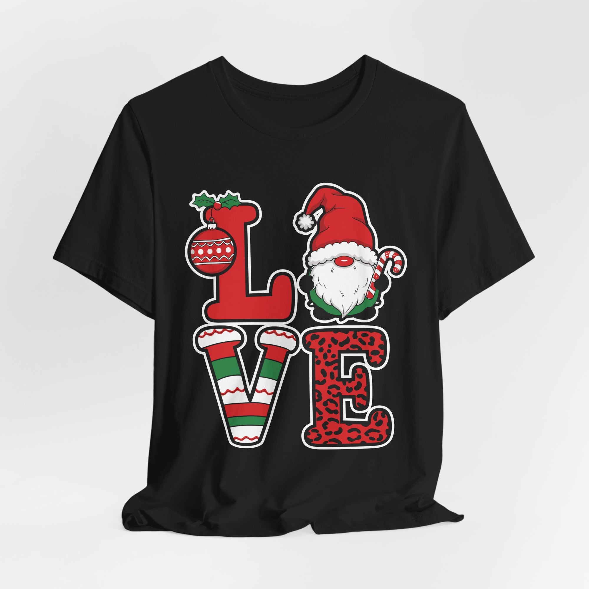 Christmas LOVE T-Shirt / Santa Gnome Holiday Graphic Tee