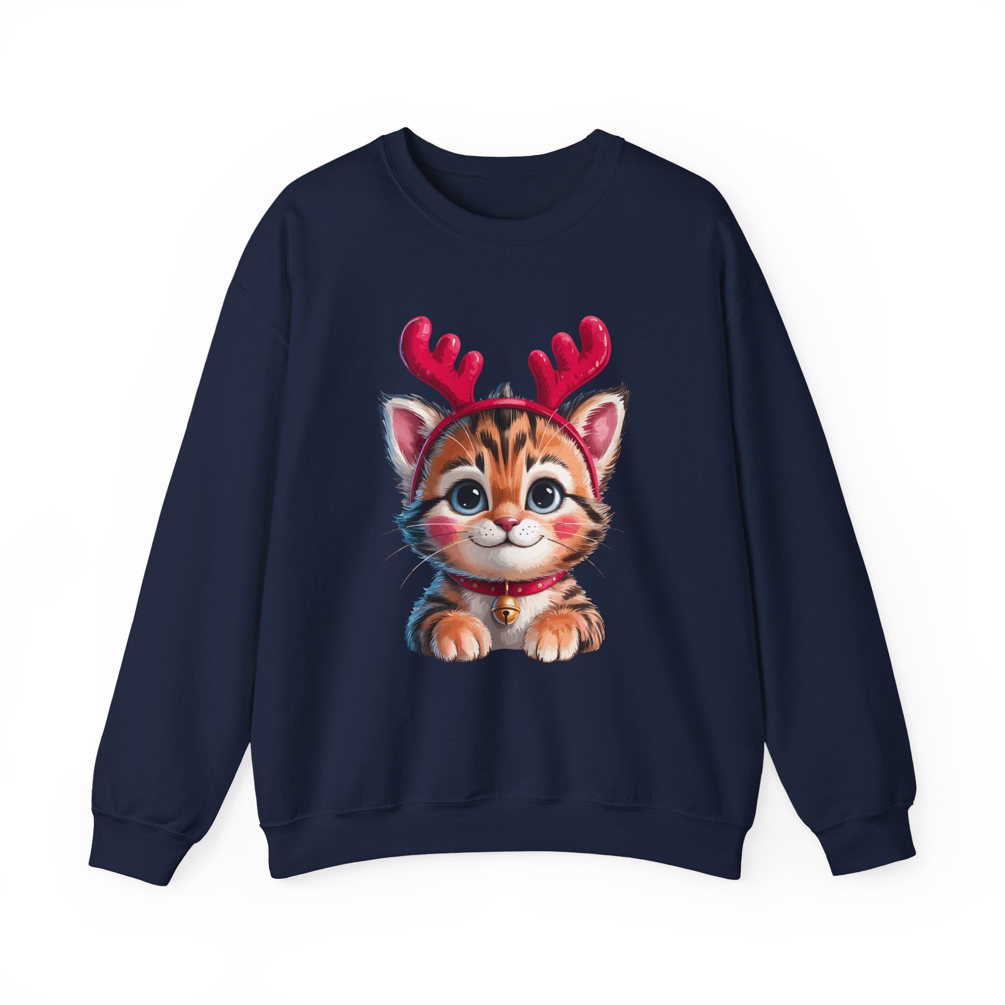 Cute Cat Antlers Crewneck Sweatshirt