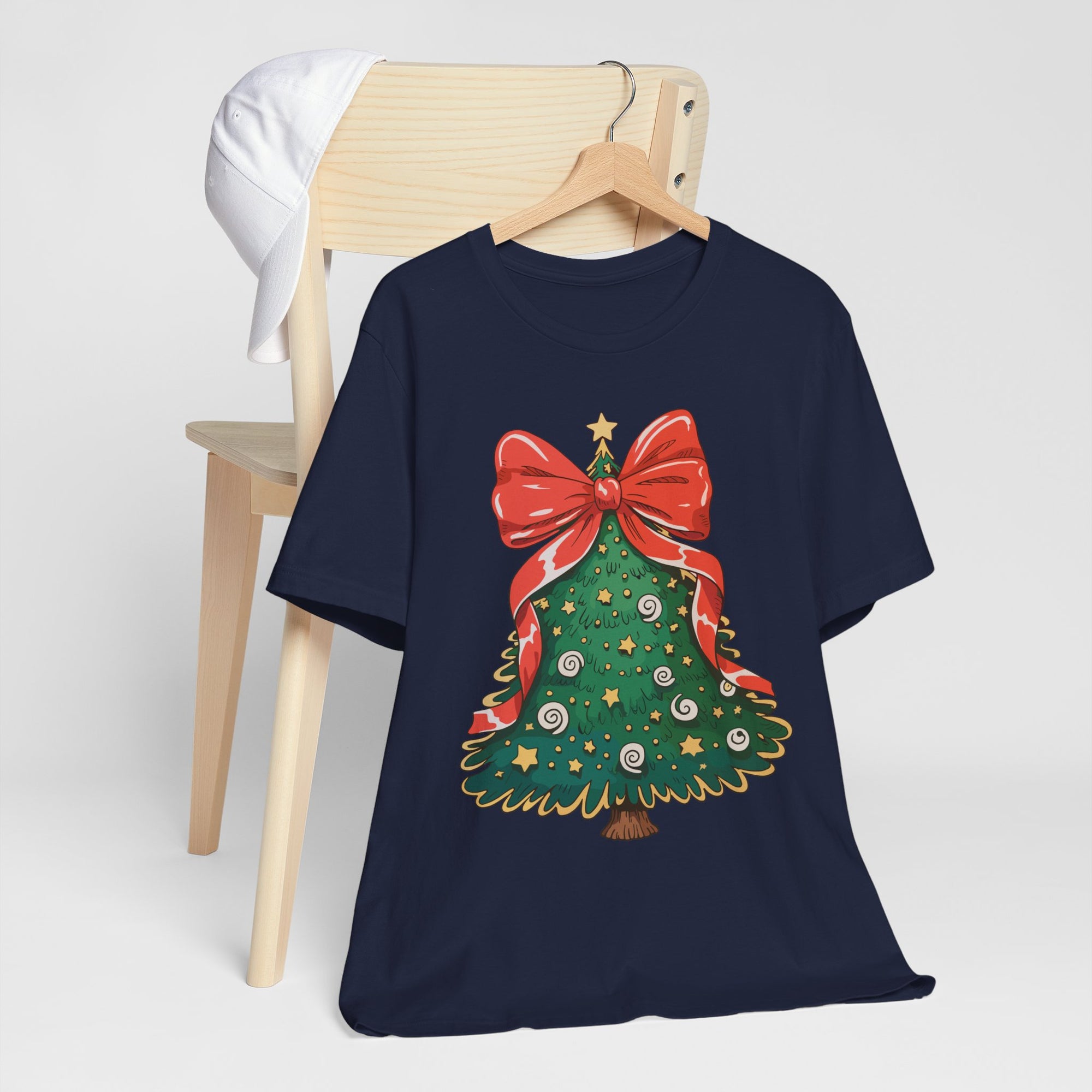 Christmas Tree Graphic Tee, Festive T-Shirt, Holiday Apparel, Unisex Christmas Shirt, Gift for Christmas Lovers, Seasonal Outfit