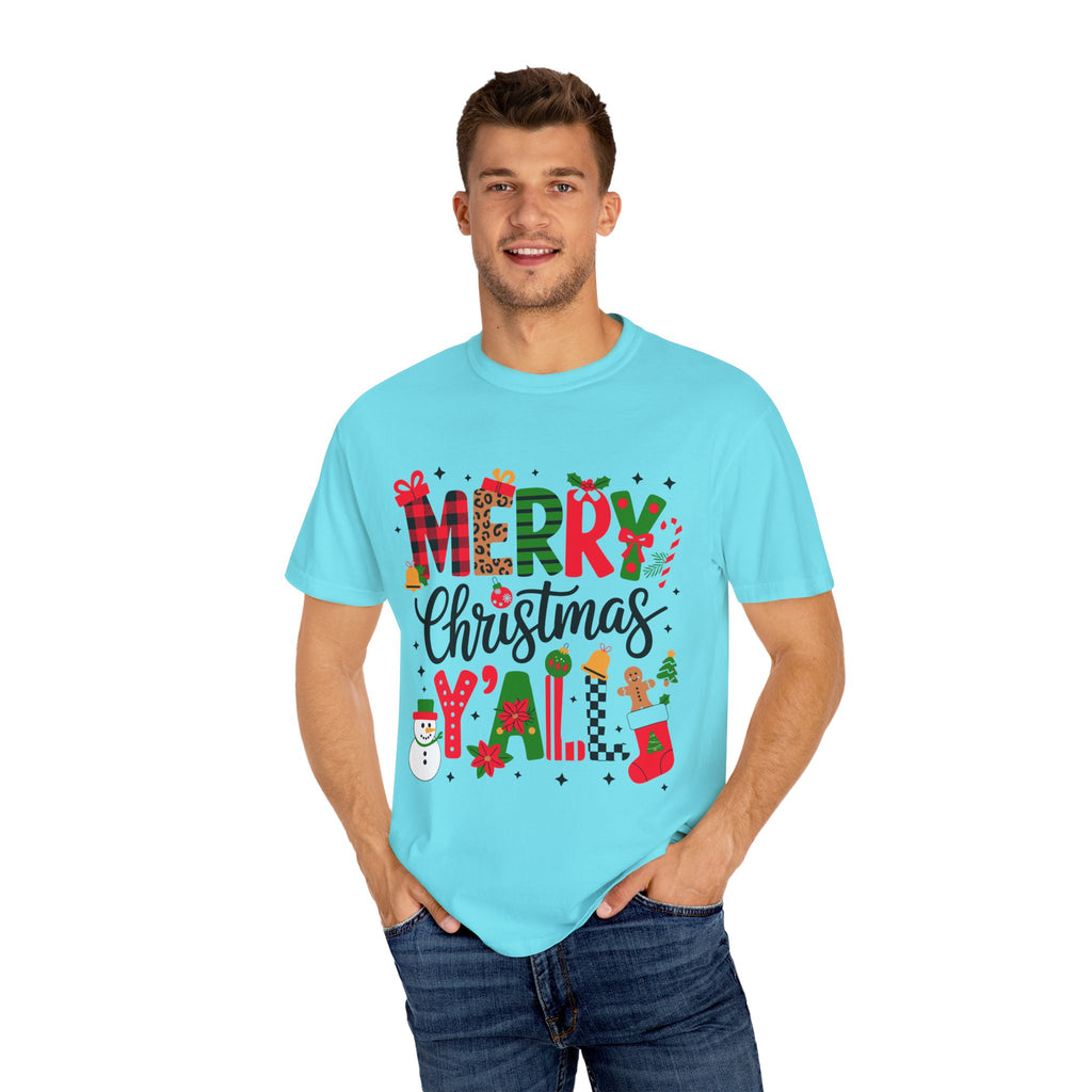 Merry Christmas Y'all T-shirt, Unisex Holiday Tee